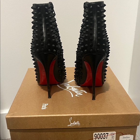 Christian Louboutin Black Studded Heels - Picture 3 of 5